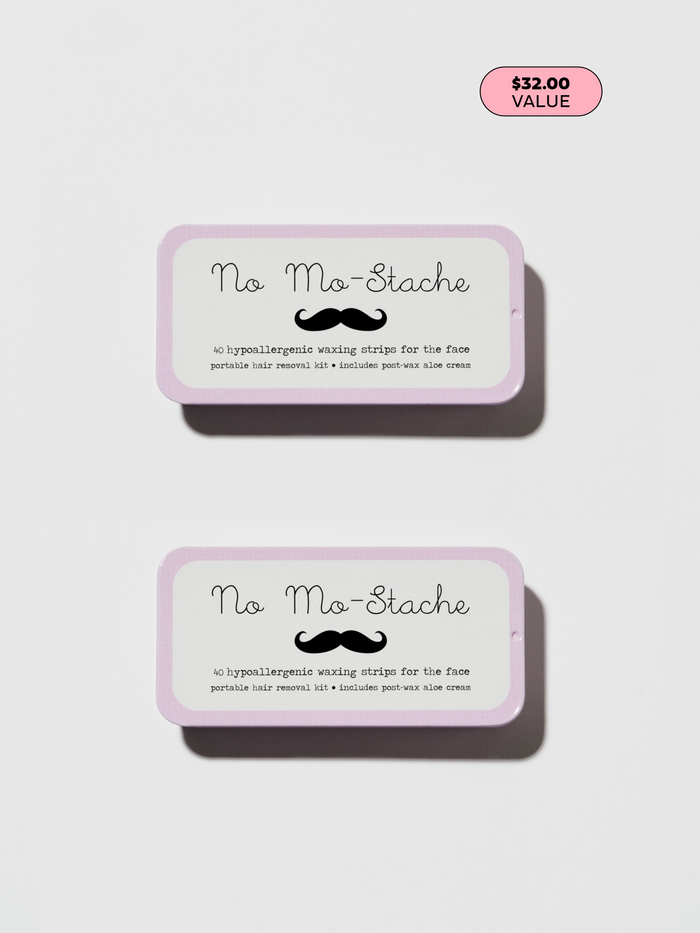 No Mo-Stache Lip Wax Kit 40 Strips (2 Pack Bundle)