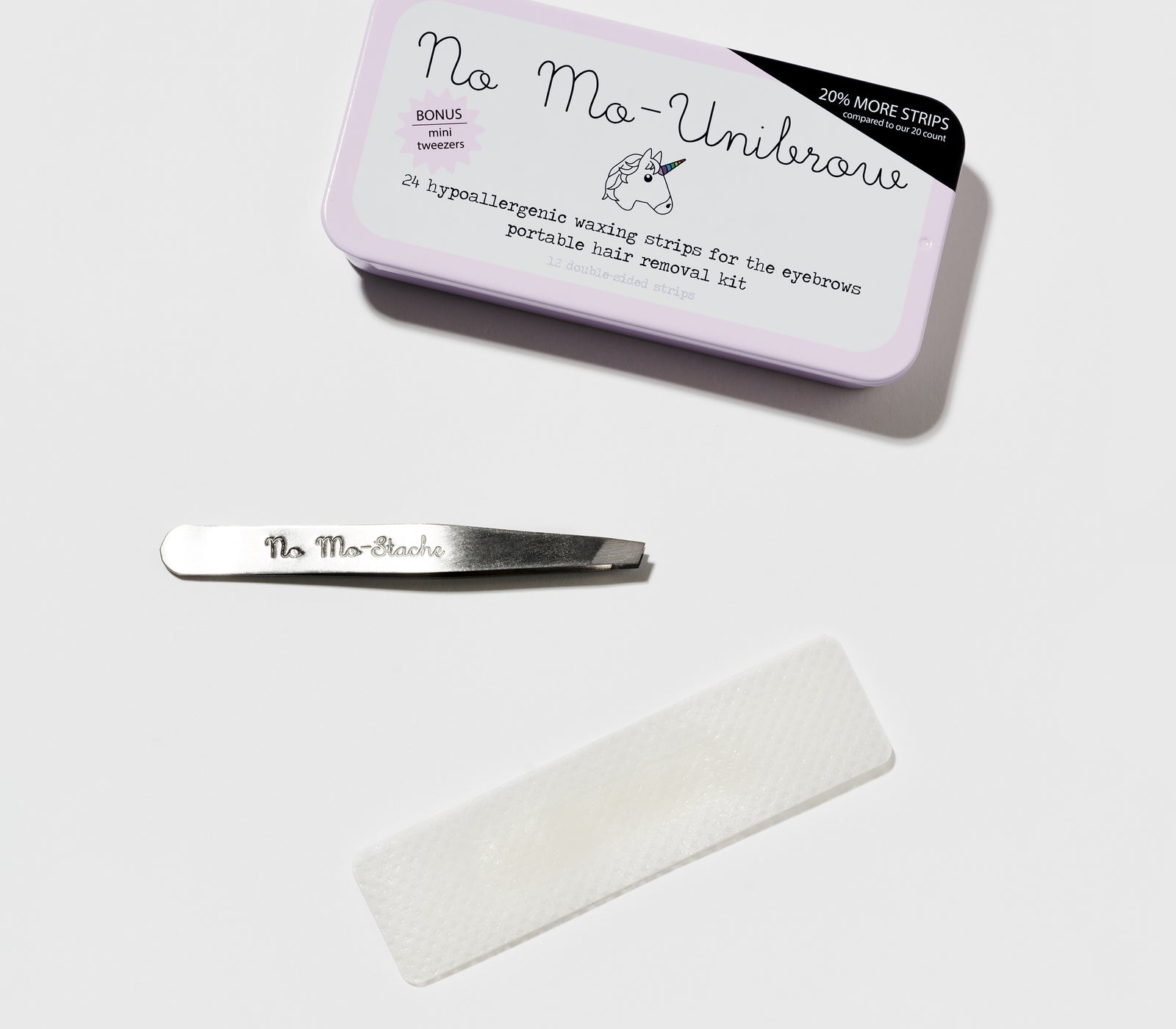 No MoUnibrow Portable Brow Wax Kit (24 Strips) No MoStache